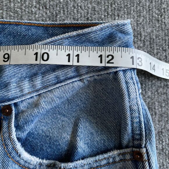 Abercrombie & Fitch High Rise Vintage Straight Jeans Sz 25 Button Fly Destroyed - Picture 14 of 16